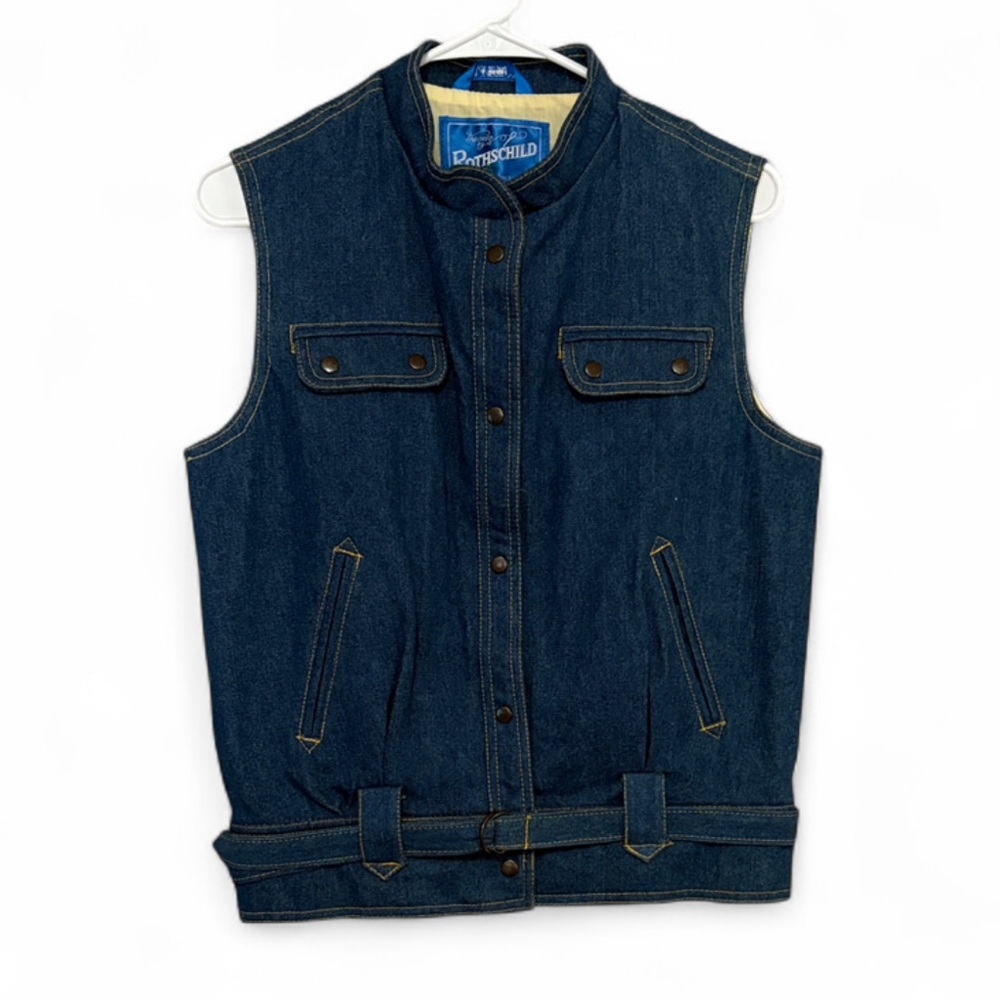 Vintage Rothschild Western Denim Vest with Belt